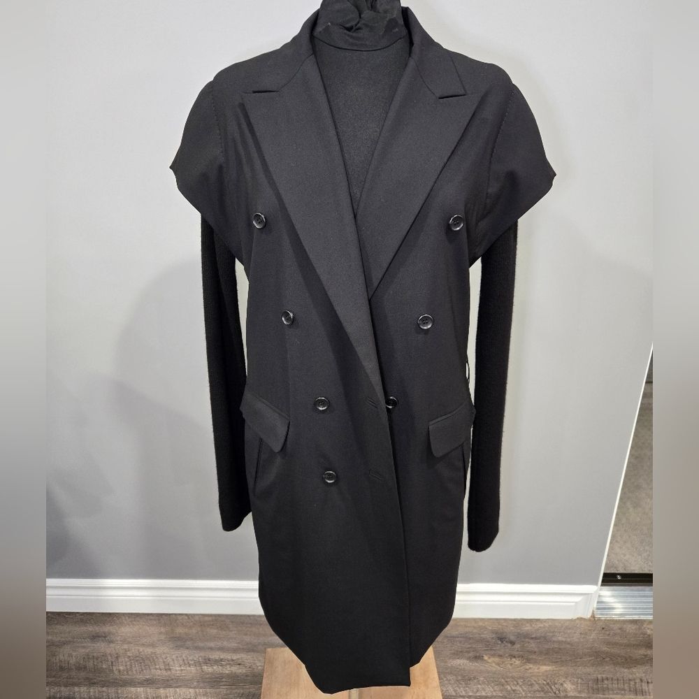 🐢 Elizabeth And James Double Breasted Cap Sleeve Trench With Sweater Arm Sz 10S